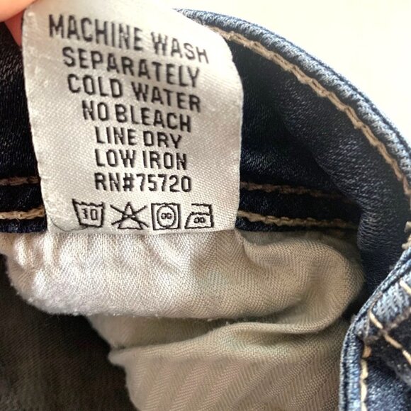 Departwest Nomad Mens Straight Leg Jeans Stretch 31W X 32R Dark Wash Distressed - Picture 5 of 11